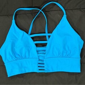 BUFFBUNNY Collection Vibrant Blue Strappy Sports Bra